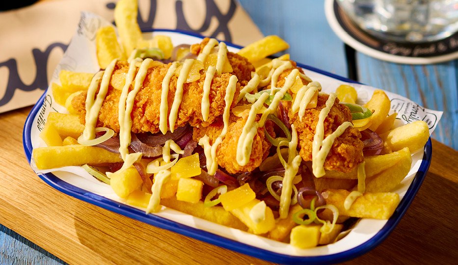 chicken pesto frites bij Family